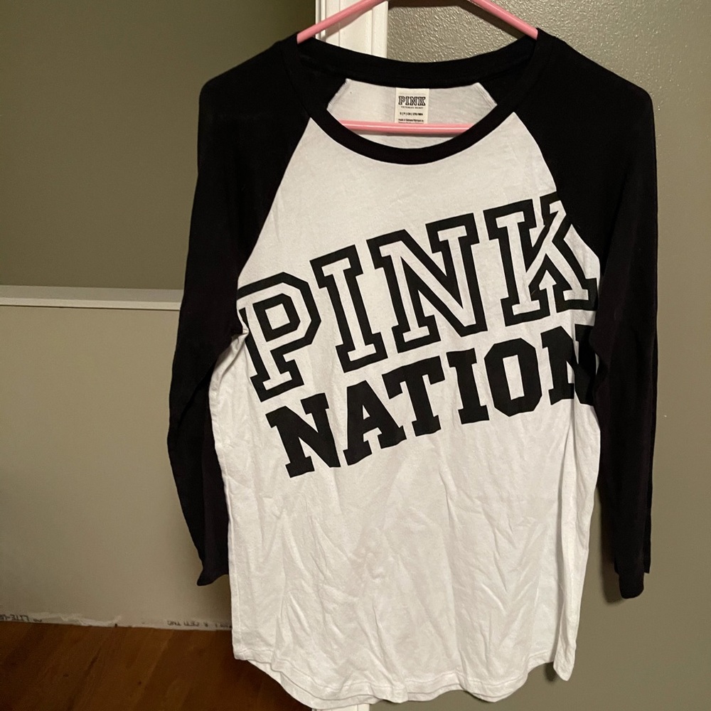 Pink nation quarter sleeve shirt